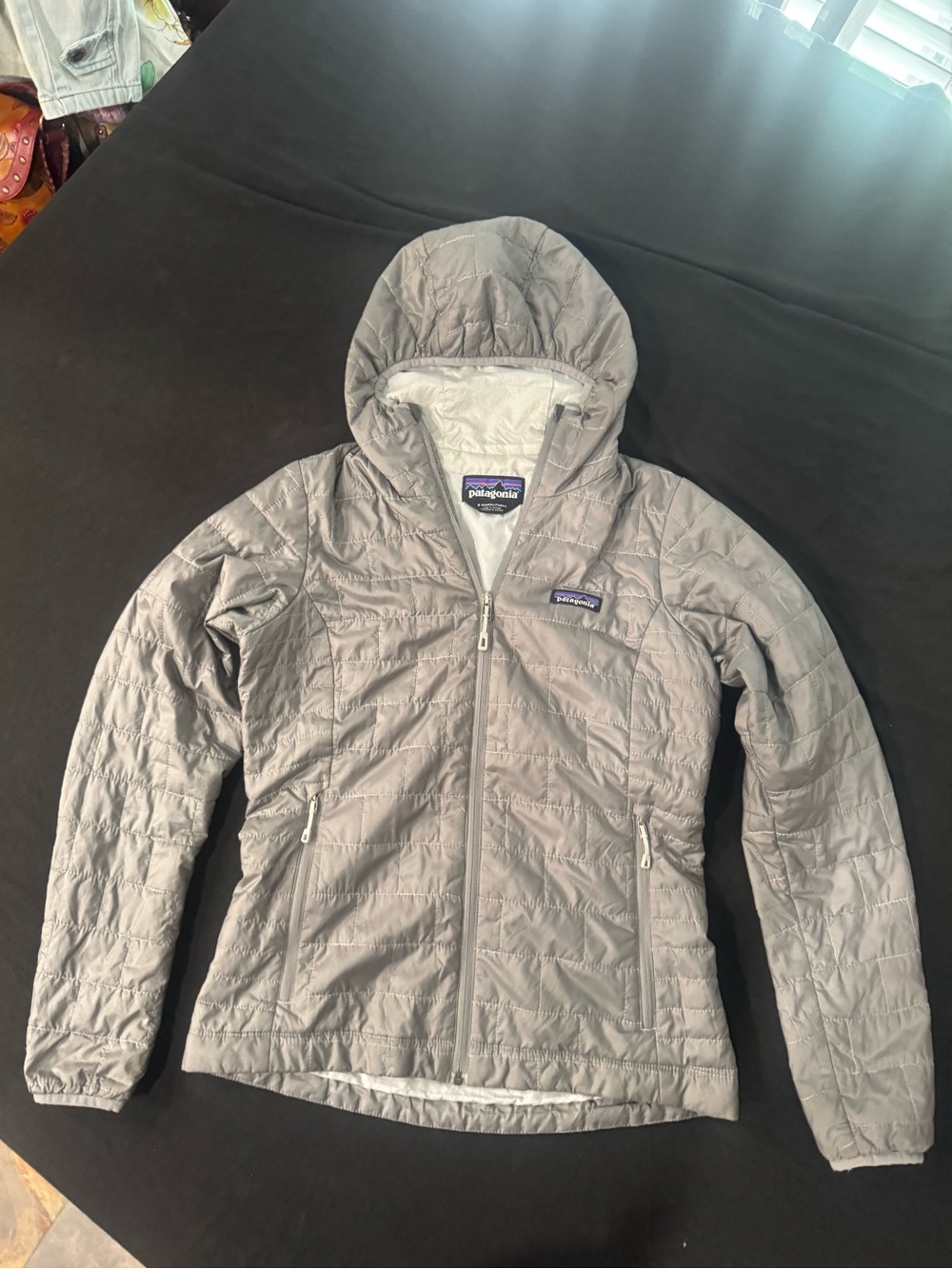 Patagonia Nano Puff Hoody Women’s S Gray PrimaLoft Jacket FA15 84226